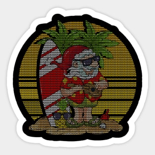 Mele Kalikimaka Hawaiian Christmas Sticker